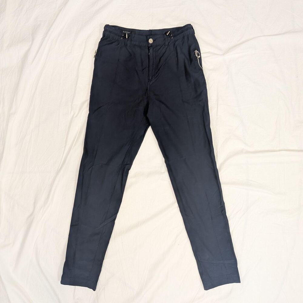Gucci navy 100% cotton jogger pants, Italian size 42 - Picture 1 of 13